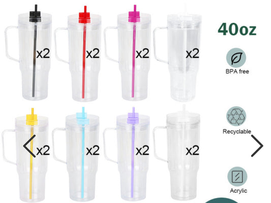 40oz Customized Snow Globe Tumbler-Color Lid