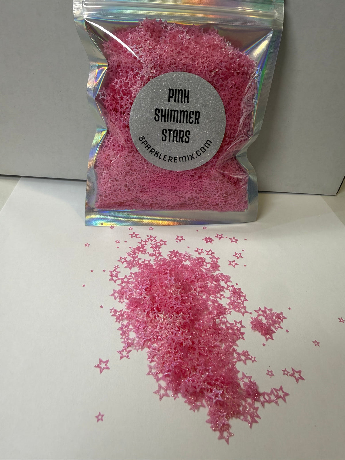 Pink Shimmer Stars