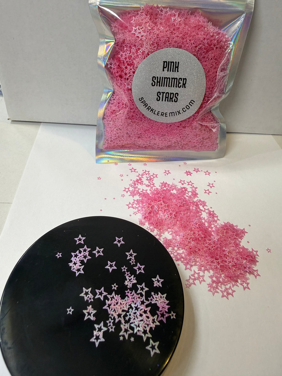 Pink Shimmer Stars