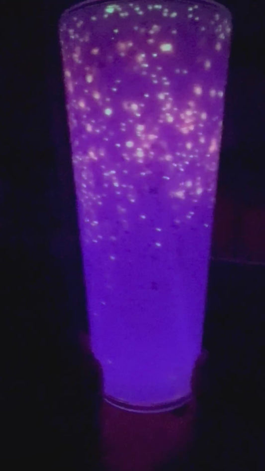 24oz Snow Globe Tumbler- Pink Ombré Hourglass